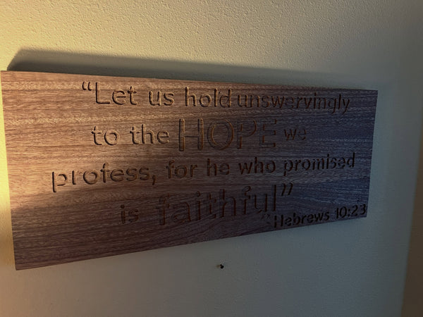 Hebrews 10:23 Written Verse